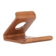 thumbnail image 1 of Soporte portátil para teléfono móvil, escritorio, mesita de noche, tableta, iPad, soporte de madera (marrón nuez), 1 of 5
