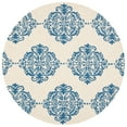 thumbnail image 6 of SAFAVIEH Chelsea HK145A Hand-hooked Ivory / Blue Rug, 6 of 10