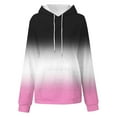 thumbnail image 5 of WREESH Women's Gradient Oversized Hoodie Long Sleeve Casual Sweatshirt Drawstring Hooded Pullover Top with Pocket Pink, 5 of 5