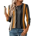 thumbnail image 2 of Top LOMON blusa de verano de manga larga de manga 3/4 para mujer, 2 of 6