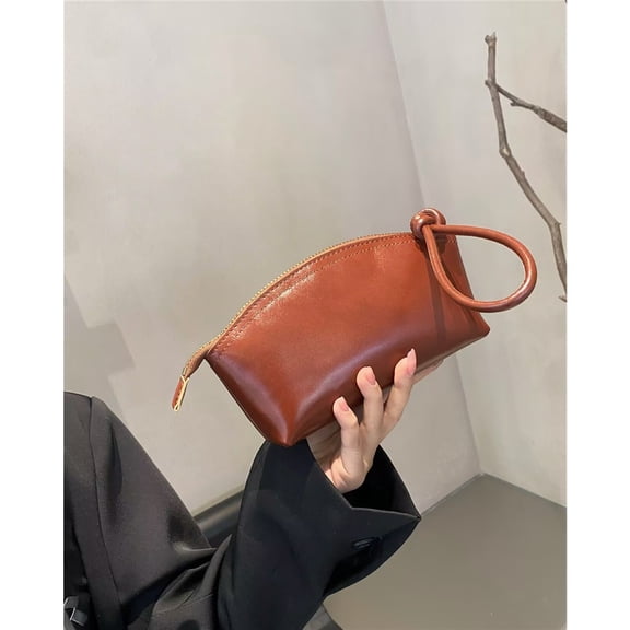 Genuine Leather Wristlet Handbags Purses Cell Phone Pocket Clutch Wallet Crossbody Bags for Women (caramel)