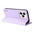 thumbnail image 4 of Allytech For iPhone 13 6.1 inch Slim Wallet Case,Luxury Solid Color PU Leather Magnetic Closure Flip Folio Kickstand Card Slots Soft TPU 360 Protection Shockproof Cover.For iPhone 13,Purple, 4 of 11