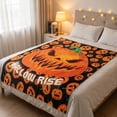thumbnail image 2 of SLYNSHome Halloween Throw Blanket Pumpkin Face Pattern Soft Polyester Cozy Lightweight Decorative Blanket For Couch Sofa Bed Fall Seasonal Home Decor, 2 of 7