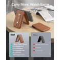 thumbnail image 2 of Tarjetero MagSafe Wallet ESR 5 con soporte ajustable, color marrón, 2 of 9