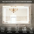 thumbnail image 5 of Ktaxon LED Bathroom Mirror, Wall Mirror Hanging Vanity Mirror with Lights, Dimmable Anti-Fog Mirror, Power-Off Memory, Horizontal & Vertical, Rectangle 40"x24" Silver, 5 of 9