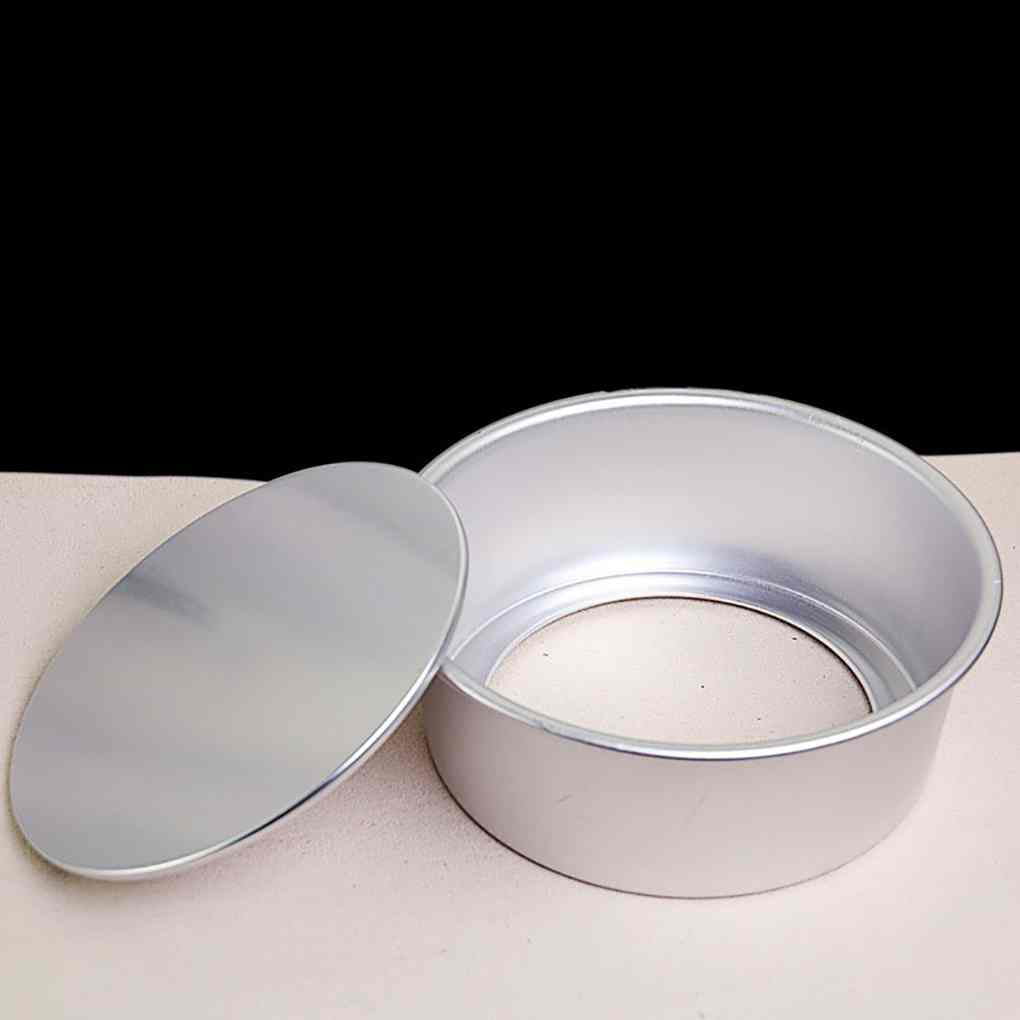 5 Alloy Cake Pan Mold Baking Cupcake Mousse Mould Bakeware w/Removable Bottom 2" 