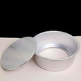 3pcs 2 Inch Aluminum Alloy Round Mini Cake Pan Removable Bottom Pudding