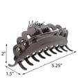 thumbnail image 4 of Motique Accessories 4-inch Scalloped Jaw Clip with Holes-Light Brown, 4 of 5