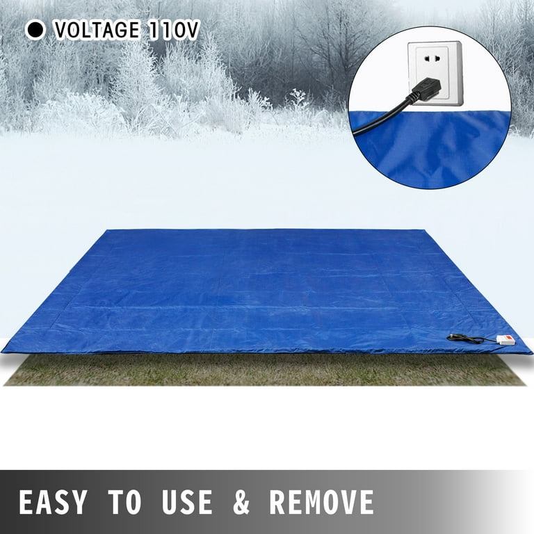 VEVOR Concrete Blanket 10' x 10’ Heated Dimensions, 12' x 12’ Finished  Dimensions Electric Concrete Curing Blanket Ground Thawing Blanket, 110V