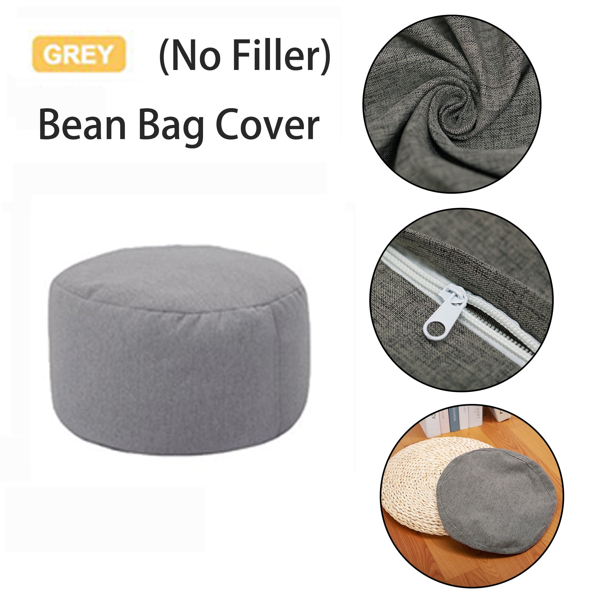 2019 Fabric Ottoman Footstool Foot Stool Rest Pouffe Seat Bean Bag Cover    @ 