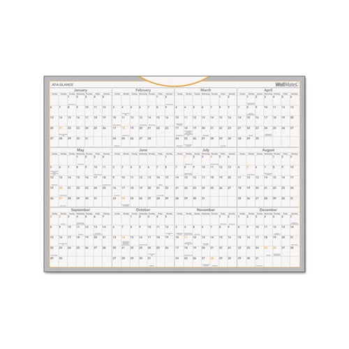 ATAGLANCE AW506028 WallMates SelfAdhesive Dry Erase Yearly Calendar
