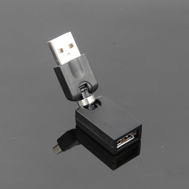 Adaptador USB A macho a A hembra Adaptador USB giratorio de 360 grados para PC Laptop TV Teléfono móvil