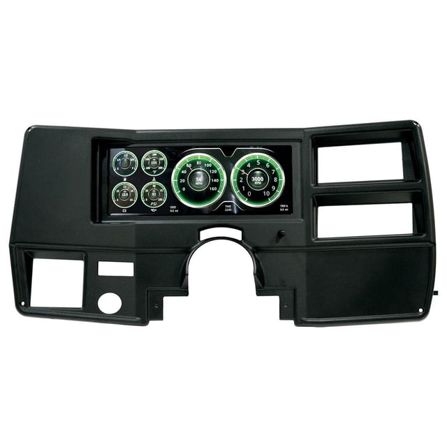 AutoMeter Digital Dash 7004 InVision; Custom Fit; Customizable; Monitors Fuel Level/Oil Pressure/Water Temperature/Volts/Adjustable Tach and Speedometer; With Warning Points; With Clock