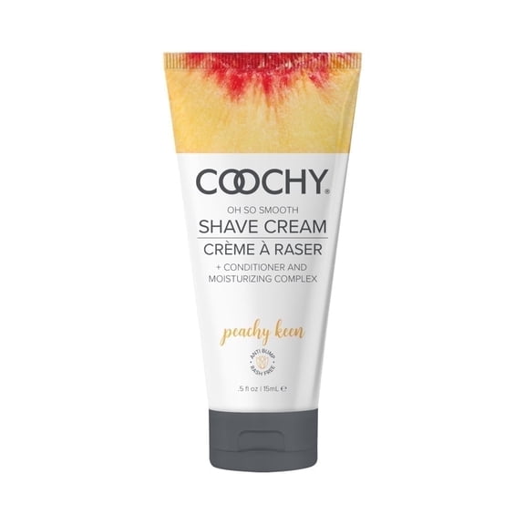 Coochy Intimate Shaving Cream Rash-Free for Pubic, Bikini Line, Armpit and More, Peachy Keen, 0.5 fl oz