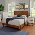 thumbnail image 2 of White and Brown Retro 2 Drawer Nightstand, 2 of 2