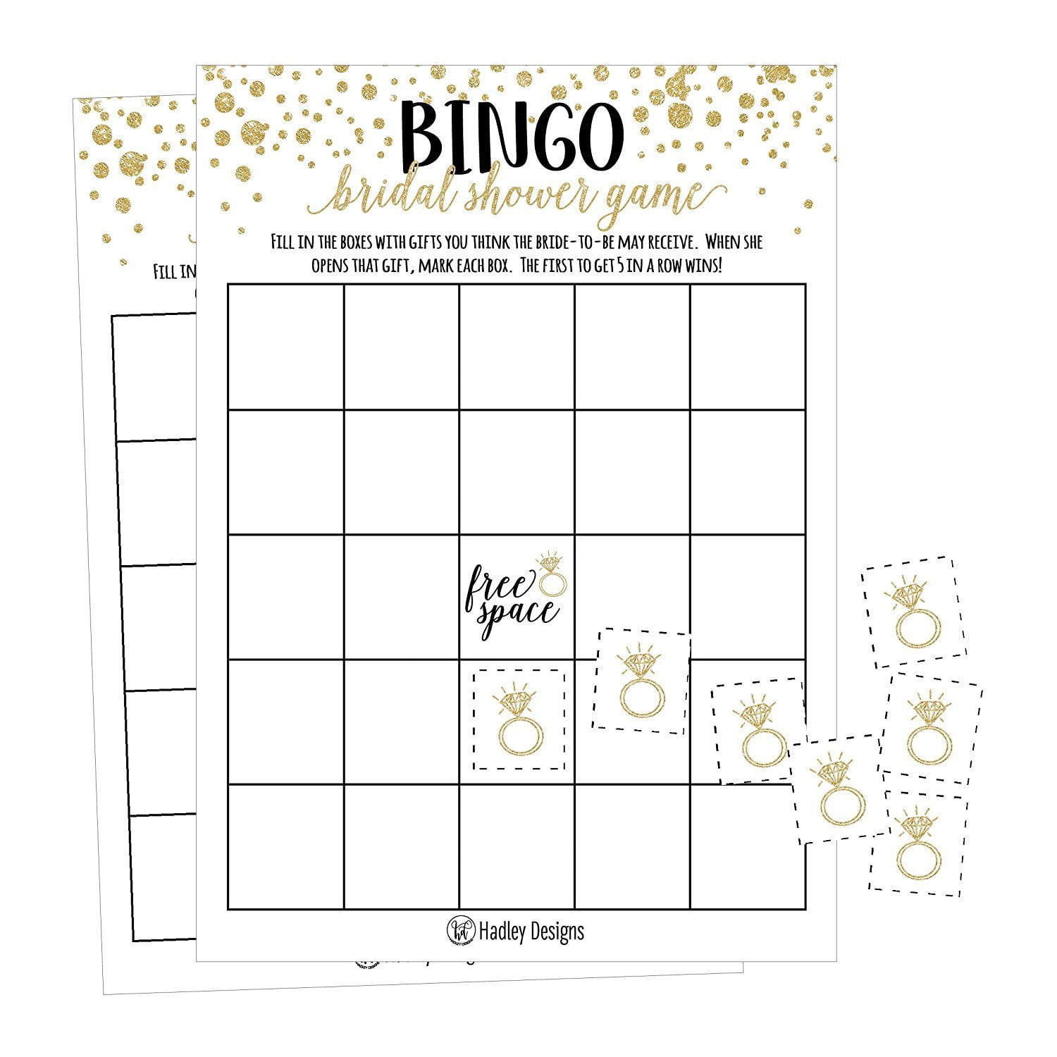 Blank Bridal Shower Bingo Template