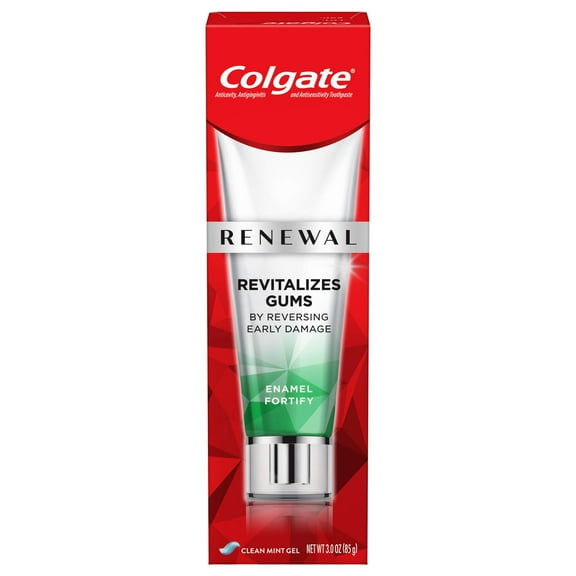 Colgate Renewal Gum Toothpaste, Enamel Fortify - Clean Mint Gel Formula (3 Ounce) Packaging May Vary