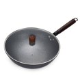 thumbnail image 1 of Iron Fry Pan with Lid Non-Stick Wok Saucepan Cookware Flat Bottom Kitchen Cooking Pan Food Cooker Fast Heat-up, 1 of 7