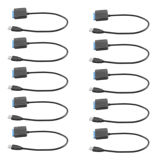 10X Sata A USB 3.0 2.5 / 3.5 HDD SSD Unidad de Disco Duro LíNea Cable Conversor Adaptador