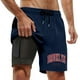 thumbnail image 4 of Bañador para hombre con forro compresivo - 95 % poliéster, cintura elástica, estampados coloridos, bolsillos para la playa/natación (S-XXXXXL), 4 of 4