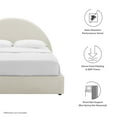 thumbnail image 2 of Resort Performance Velvet Arched Round Full Platform Bed in Alabaster, 2 of 10
