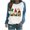 Blue, variant on Christmaas Tops for Women Cute Gnome Print Long Sleeve Tshirts Crew Neck Color Block Lounge Shirts Happy Christmas for Gifts