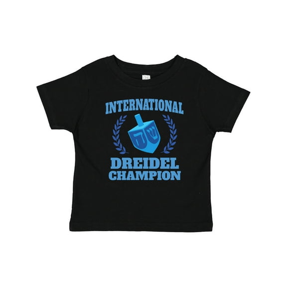 Inktastic Dreidel Champion Hanukkah with Blue Laurels Boys or Girls Baby T-Shirt