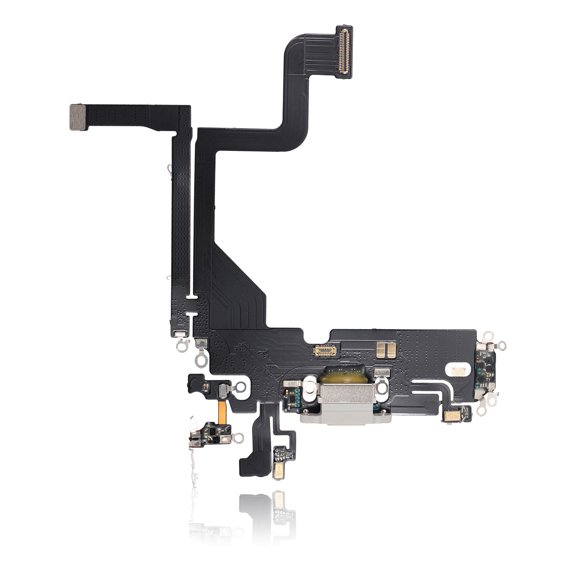 Replacement Charging Port Flex Cable Compatible For iPhone 13 Pro (Aftermarket Plus) (Silver)
