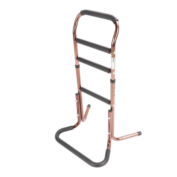 Bedside Rail, Aluminum Alloy Secure Base 4 Adjust Heights 4 Padded Handles Bed Assist Rail Handle Prevent Slipping for Bathtub for Elderly