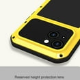 thumbnail image 5 of Military Rugged Case for iPhone 15, with Tempered Glass Screen Protector, Shockproof Dustproof Scratch Proof Hybrid Metal and Silicone Gel Heavy Duty Full Body Cover,Green, 5 of 10