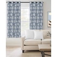 thumbnail image 2 of Country Leaves Blackout Curtains for Bedroom Living Room Darkening Curtains 63 Inches Long Blue Spring Pastoral Botanical Leaf Window Curtain 2 Panels Set Window Treatment Grommet Drapes 42"x63", 2 of 9