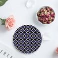 thumbnail image 4 of FMSHPON Halloween Purple Moroccan Geometric Pattern Set of 6 Round Coaster for Drinks, Absorbent Ceramic Stone Coasters Cup Mat with Cork Base for Home Kitchen Room Coffee Table Bar Decor, 4 of 6