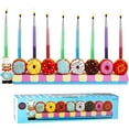 thumbnail image 3 of Baker and Doughnuts Children's Candle Menorah Hand painted Mouthwatering Traditional Chanukah Sofganiyot Fits Standard Hanukkah Candles Collectible Chanukiyas by Zion Judaica, 3 of 4