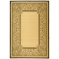 thumbnail image 1 of Safavieh Courtyard Collection Square Area Rug, Natural and Chocolate, 6'7' Square, Indoor/Outdoor, 0.35'H, 1 of 4