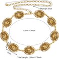 thumbnail image 3 of Oval Concho Chain Belt for Women Cowgirls Metal  Chain Belts for Jeans Dress Country Outfits, 3 of 6