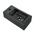 thumbnail image 4 of Voltaire 19.5 x 10 Rectangular Ceramic Wall Hung Sink with Right Side Faucet Mount, Matte Black, 4 of 13