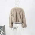 thumbnail image 5 of Faux Fur Mink Short Jacket (L, TortillaBrown), 5 of 8