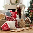 thumbnail image 3 of Phantoscope Christmas Series Decorative Gingerbread Man Decorative Pillow,beige,17 x 13 inch, 3 of 5