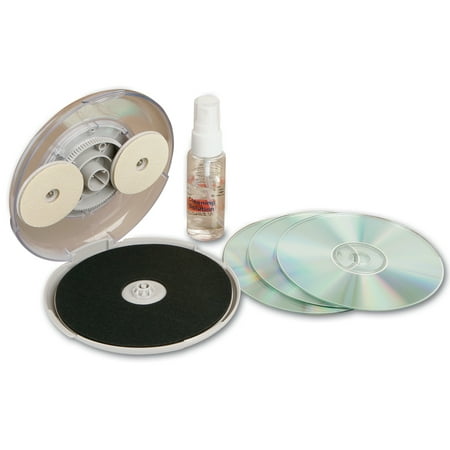 CD/DVD Disc Repair Kit Hand Crank Cleans Surface Fix Small Light (Best Cd Repair Kit)
