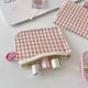thumbnail image 1 of Bolsa de punto de lana con diseño de rayas y bloques de colores, bolsa de cosméticos portátil, estuche para lápices estilo Ins., 1 of 5