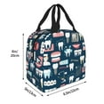thumbnail image 2 of Yiaed Dental Print Insulated Lunch Bag Reusable Cute Tote Lunch Box, Leakproof Cooler Lunch Bags for Work Office Travel School Picnic, 2 of 5