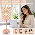 thumbnail image 3 of NATYSWAN Touch Crystal Table Lamp, 3-Way Dimmable Nightstand Lamp with USB Ports,Modern Bedside Lamp for Bedroom, Living Room, 3 of 8
