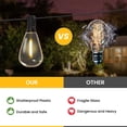thumbnail image 3 of DAYBETTER 100FT Outdoor String Lights, Waterproof Patio Lights with 24+1 Hanging Lights S11 Bulbs, Shatterproof for Backyard Gazebo Porch Garden Outside Decor, 3 of 7