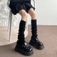 thumbnail image 3 of Lolita-calcetines largos de punto para mujer, calentadores de piernas, cubierta de pie cálida, calentador de brazos blanco, calcetines de ganchillo, puños de botas, Otoño e Invierno, 3 of 4