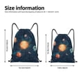 thumbnail image 2 of Saiise Solar System And Planets Pattern Sports Drawstring Backpack - String Swim Gym Bag with Wet Proof Pocket for Women&Men-Small, 2 of 6