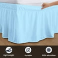 thumbnail image 3 of SGI Bedding 16 Inch Wrap Around Bed Skirt | Microfiber Bed Skirt | California King, Light Blue, 3 of 4