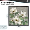 thumbnail image 4 of Stupell Industries Farmhouse Ivory Magnolias on Grey Black Floating Frame Canvas Art, 18 x 18, by Sally Swatland, 4 of 8