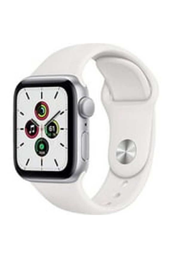 Pre-Owned Restored Apple Watch Series SE 44MM Silver - Aluminum Case - White Sport Band