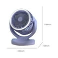 thumbnail image 3 of Fiudx Ventilador de Escritorio Portátil, Linterna Led con Luz, Refrigeración Ajustable 360°, Batería Recargable de 2400 Mah, Ideal para Oficina, Dormitorio, Uso En Exteriores, Tamaño Compacto 22 X 18, 3 of 6