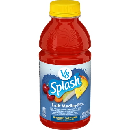 V8 Splash Fruit Medley Flavored Juice Beverage, 16 fl oz Bottle